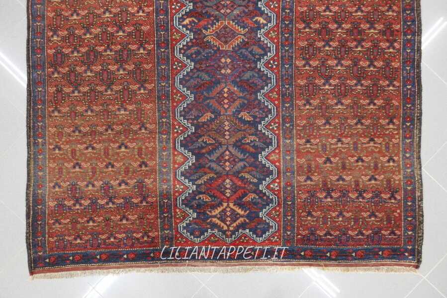 tappeto persiano afshari antico della seconda metà del XIX secolo 275x154 cm