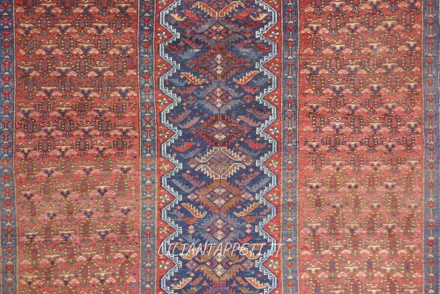 tappeto persiano afshari antico della seconda metà del XIX secolo 275x154 cm